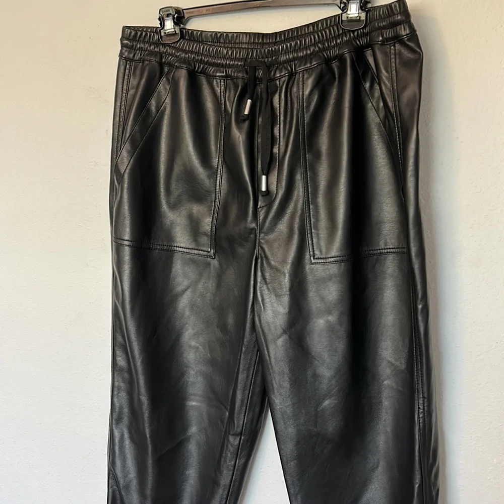 NWOT Blank NYC faux vegan leather cargo/utility style pants. Women’s 31 (12).